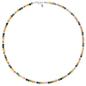 Колье "Palette" из разноцветного Турмалина серебра 925