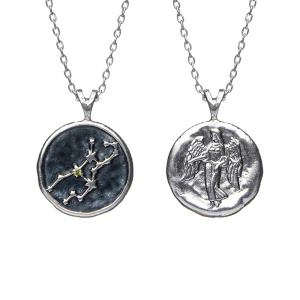 Кулон, Знак зодиака Дева на цепочке, серебро 925