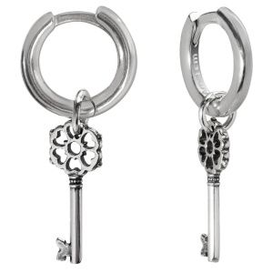 Серьги Ключ к Волшебству, серебро 925 — символ раскрытия тайн и личной трансформации 