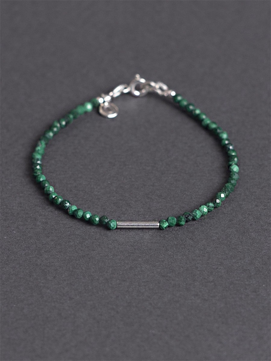 

Браслет из малахита и серебра "Mini Malachite"