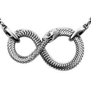 Кулон на цепи Цикл Вечности, серебро 925 — символ вечного движения и непрерывного роста 