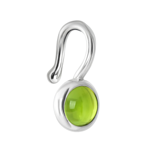 Кафф Свежесть, хризолит 6 мм, серебро 925