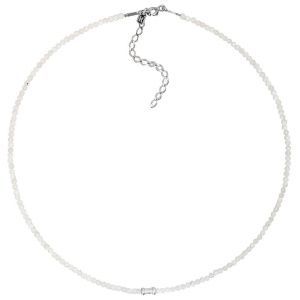 Чокер из лунного камня и серебра 925