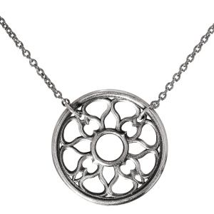 Чокер Центр Тишины, серебро 925 — символ внутреннего умиротворения, медитации и духовного развития 