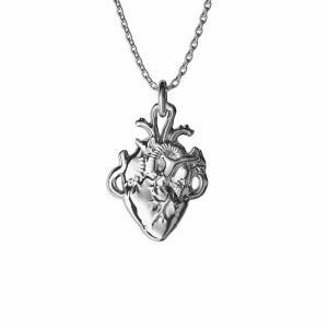 Кулон Анатомическое сердце, серебро 925 - Amorem
