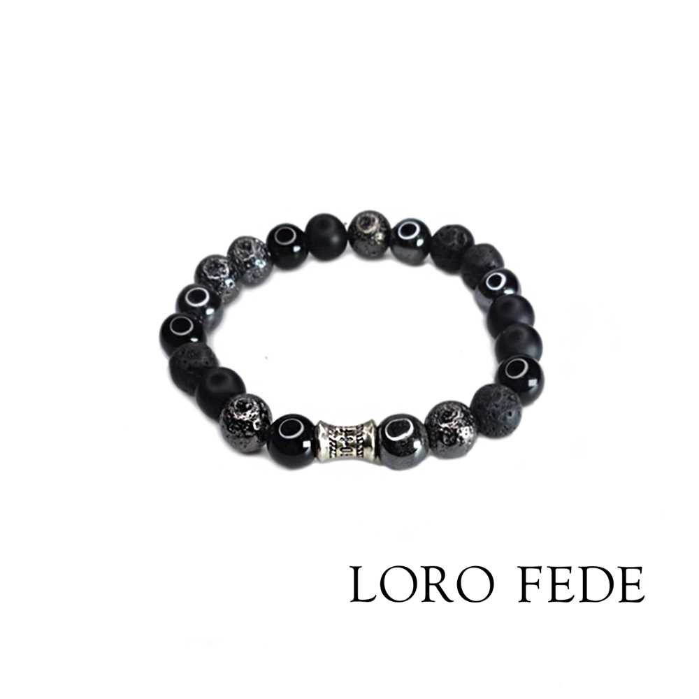 

Браслет LOROFEDE Энергия из лавы, агата, шунгита и серебра 925