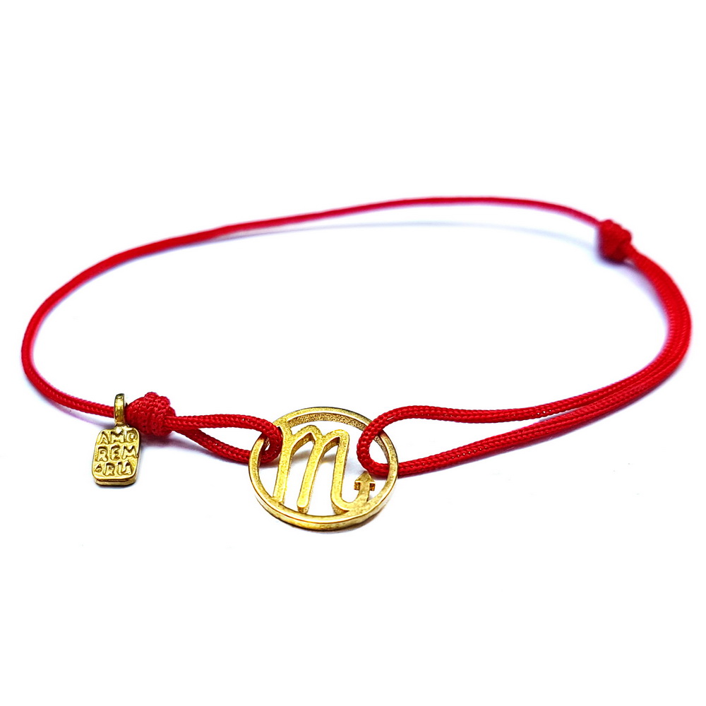 

Браслет, знак зодиака Скорпион, золото 585