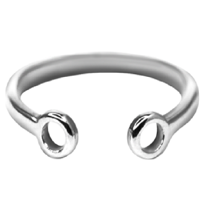 Кольцо Круг большое, серебро 925