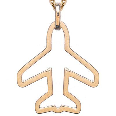 Колье Самолетик, золото 585