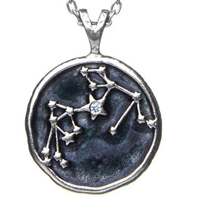 Кулон Знак зодиака Водолей на цепочке, серебро 925