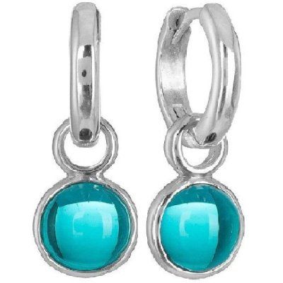 Серьги Энергия совершенства, турмалин параиба 8 мм, серебро 925