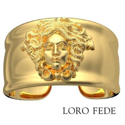 Кольцо LORO FEDE Медуза Горгона, золото 585