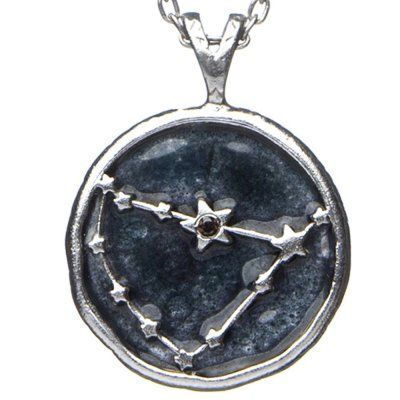 Кулон Знак зодиака Козерог на цепочке, серебро 925