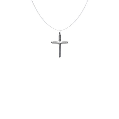 Кулон Крест малый на леске, серебро 925 фото 1 Аmorem
