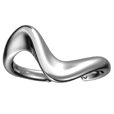 Кольцо Волна большое, серебро 925 — символ движения и свободы