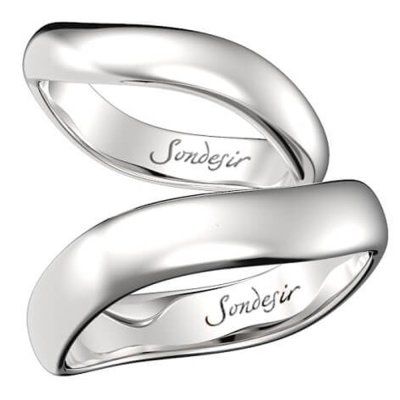 Кольца обручальные Бесконечность, золото 585 пробы