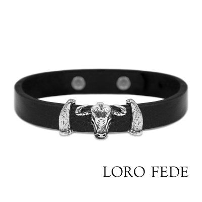 Сет - медальоны LORO FEDE Надежда и опора, серебро 925 и браслет из натуральной кожи