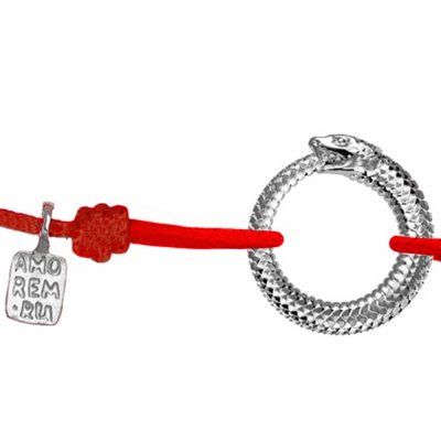 Браслет Уроборос, серебро 925 