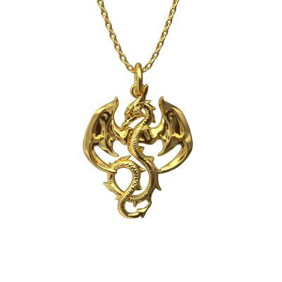 Колье Драгон, золото 585