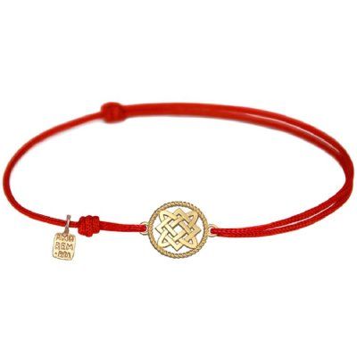 Браслет Звезда Руси или Сварог, золото 585 