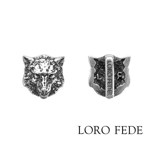 Сет - медальон LORO FEDE Волк , серебро 925 и браслет из натуральной кожи фото 1 Аmorem