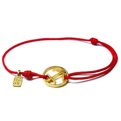 Браслет, знак зодиака Стрелец, золото 585