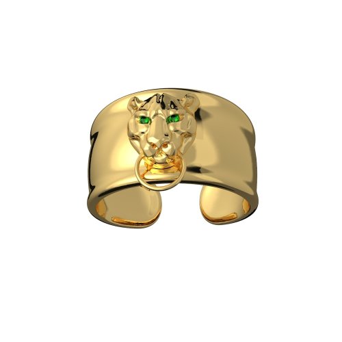 Кольцо LORO FEDE Ягуар, изумруд и золото 585 фото 1 Аmorem
