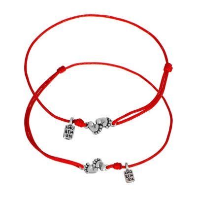 Парные браслеты Топот маленьких ножек, серебро 925 