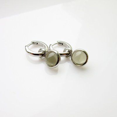 Серьги Энергия расслабления, раухтопаз 8 мм,серебро 925