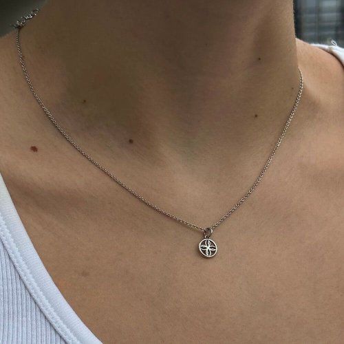 Кулон на цепи Четырехлистный цветок, серебро 925 фото 1 Аmorem