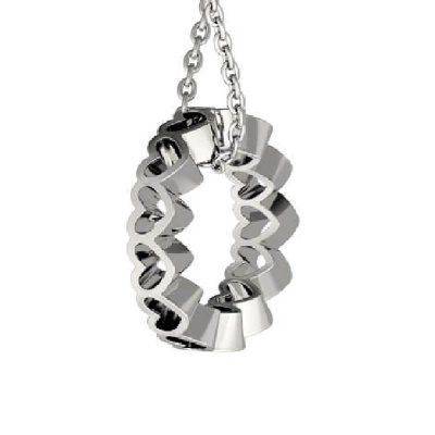 Кулон на цепи Объединение сердец, серебро 925