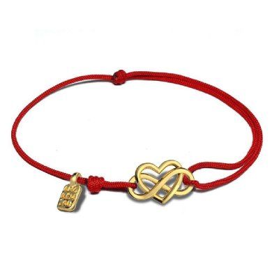 Браслет Твоя любовь вечна, золото 585 на нити