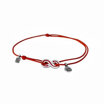 Браслет Код Связи II группа крови, Rh- с эмалью, серебро 925 