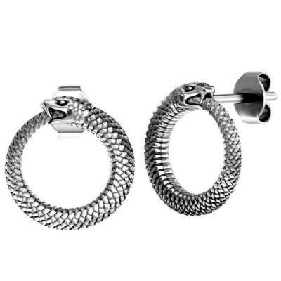 Серьги Уроборос, серебро 925