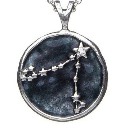 Кулон Знак зодиака Рыбы на цепочке, серебро 925