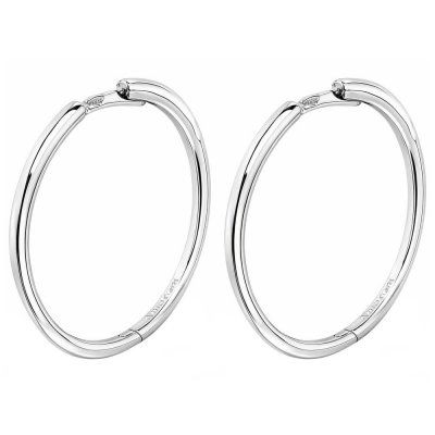 Серьги-кольца Баланс 29 мм, серебро 925 — символ целостности и баланса