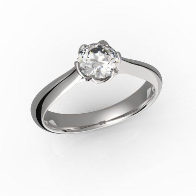 Кольцо помолвочное Роза, золото 585