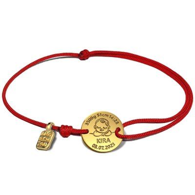 Браслет Родительская любовь с индивидуальной гравировкой, золото 585