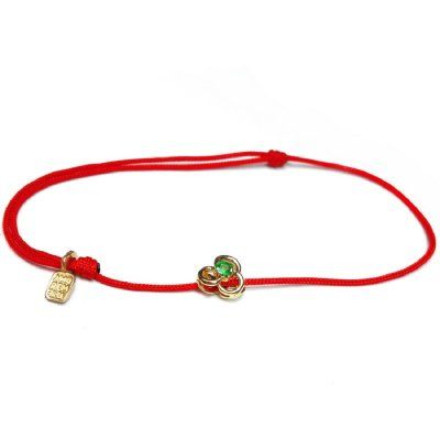  Браслет Целостность с изумрудом, золото 585