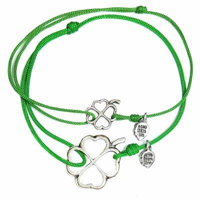 Парные браслеты Клевера Малый и Большой, серебро 925