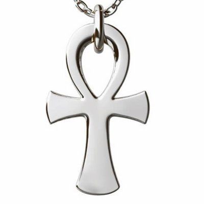 Кулон на цепи Анкх - египетский крест, серебро 925