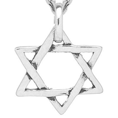 Кулон на цепи Звезда Давида, серебро 925 — символ мудрости и защиты 