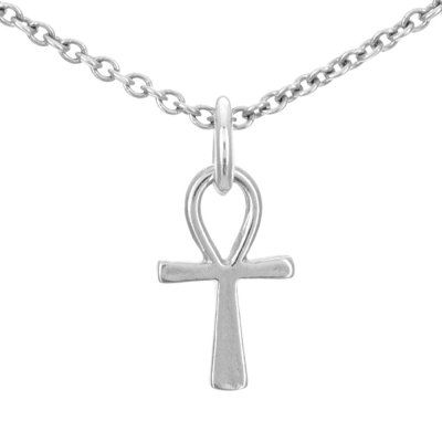 Чокер Анкх малый на цепи, серебро 925