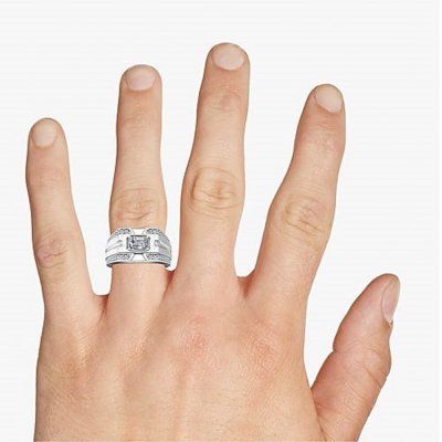 Мужское помолвочное кольцо Достояние, золото 585 и бриллианты