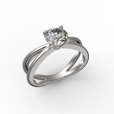 Кольцо помолвочное Вечность, золото 585