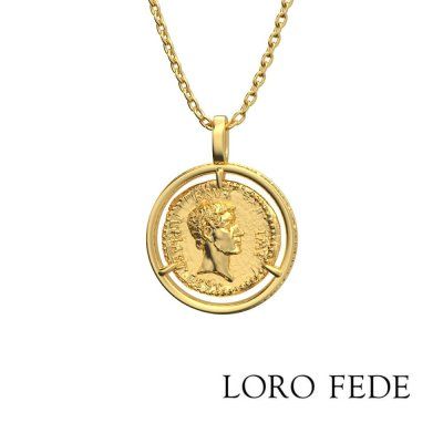 Кулон LORO FEDE Брут на цепи, золото 585