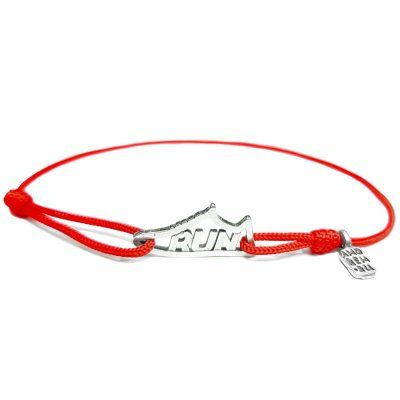 Браслет Кроссовок RUN, серебро 925
