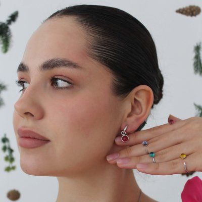 Серьги Энергия мечты, розовый топаз 8 мм, серебро 925