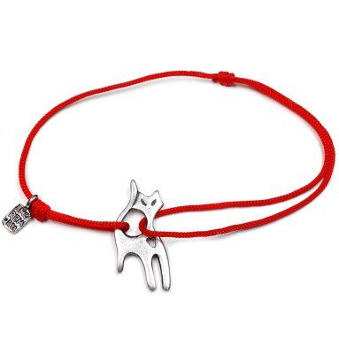 Браслет Кошка, серебро 925