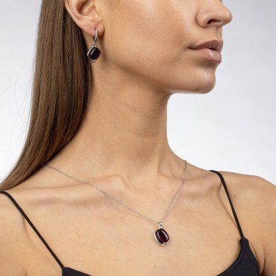 Серьги Мистика, аметист 12 мм, серебро 925